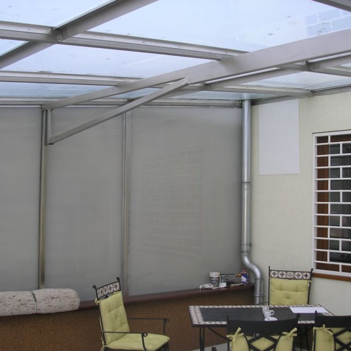 Üveg télikert kivitelezés