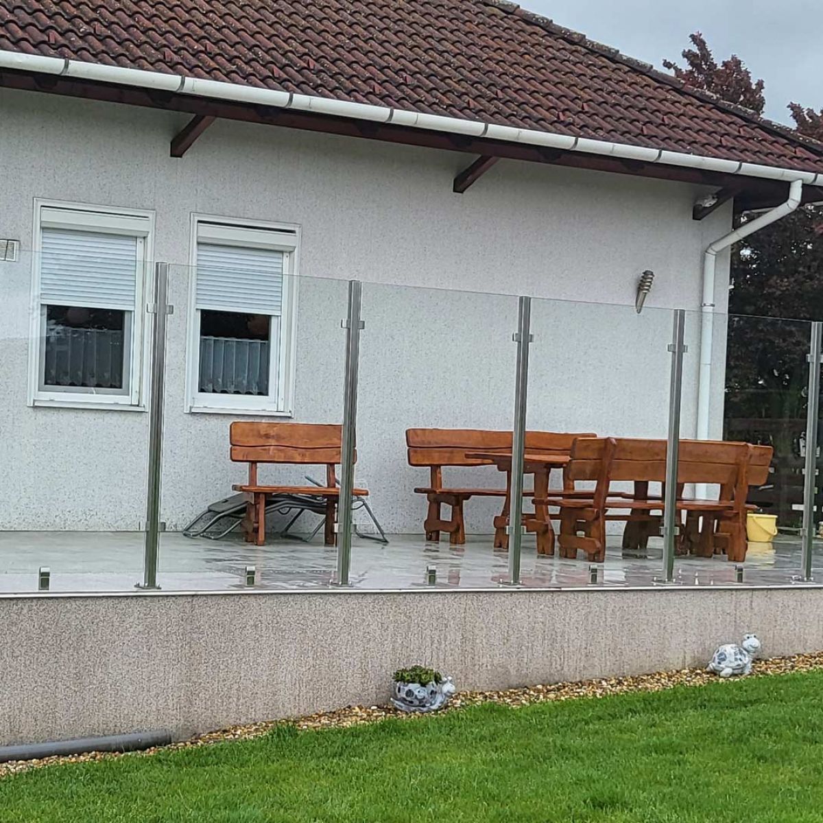 Üvegkorlát készítése