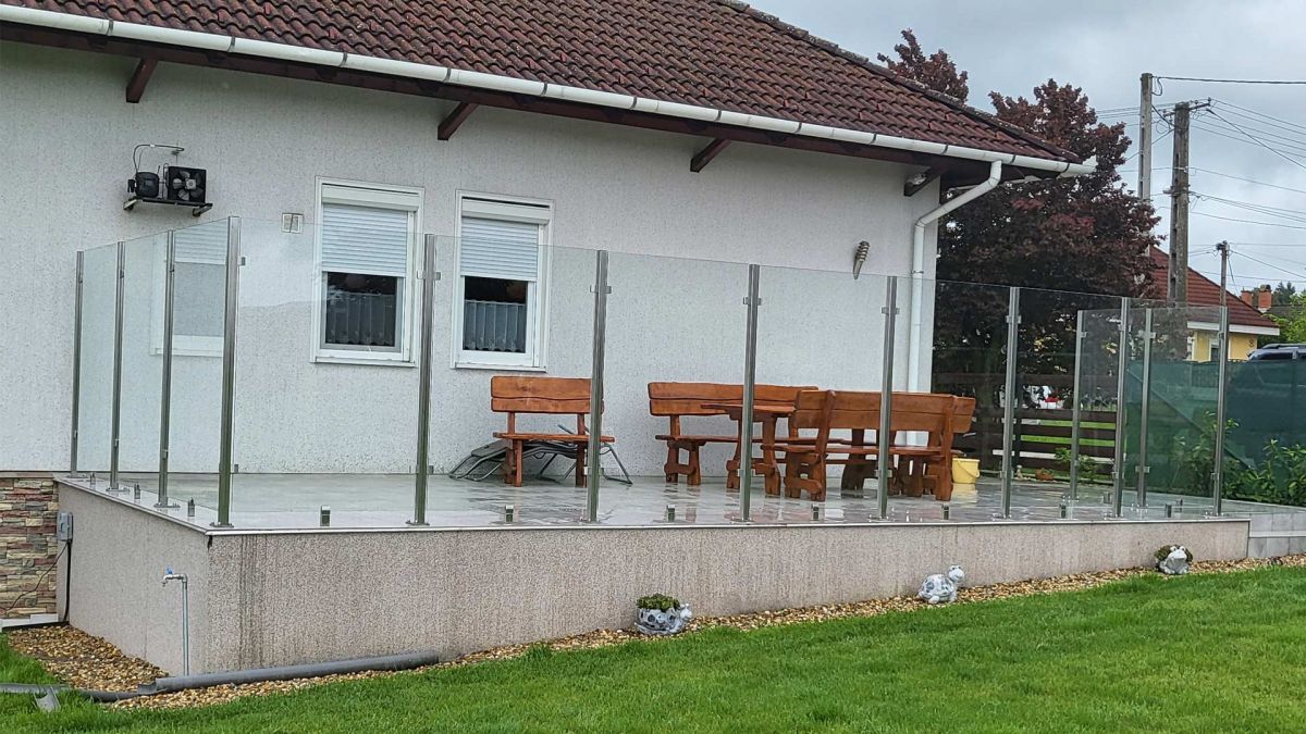 Üvegkorlát készítése